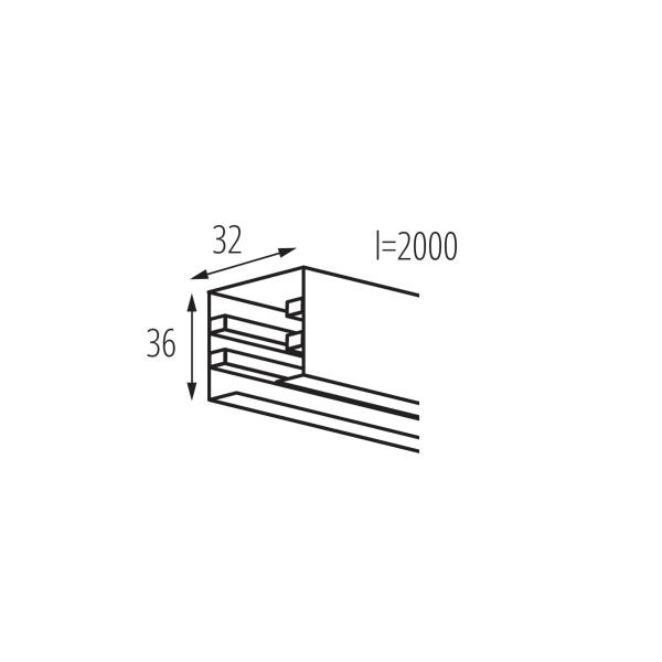 TEAR N 3-Phasen Anbauschiene 2m